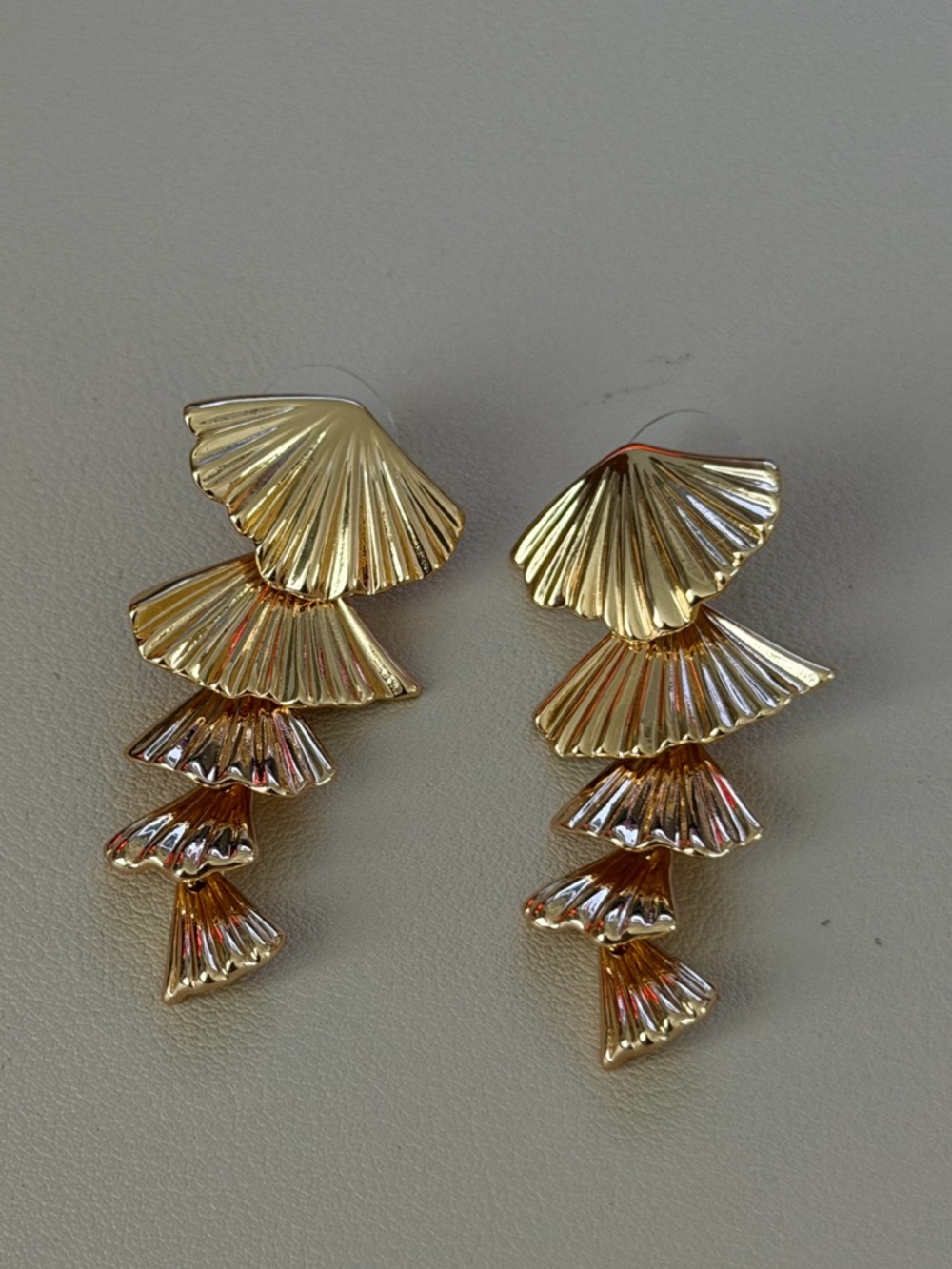 Gold Shell Cascade Drop Earrings - Women Jewelry
